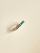 Anillo Canoa Esmeralda plata ley 950 Talla 6