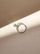 Anillo Solitario Esmeralda Plata Ley 950 talla 6