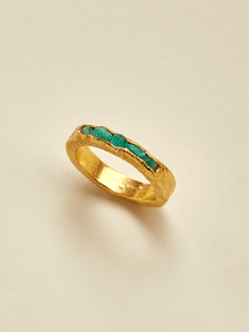 Anillo Canoa Esmeralda Talla 8