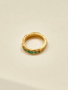 Anillo Canoa Esmeralda Talla 8
