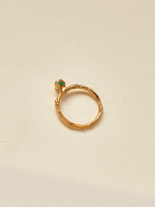 Anillo Solitario Esmeralda talla 5