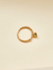 Anillo Solitario Esmeralda talla 5