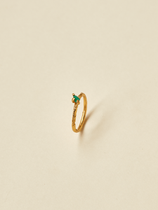 Anillo Solitario Esmeralda talla 5