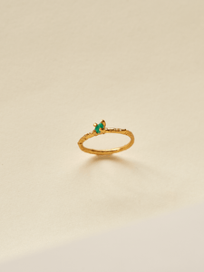 Anillo Solitario Esmeralda talla 5