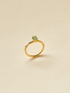 Anillo Solitario Esmeralda talla 5