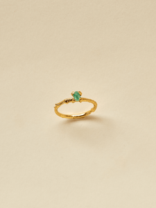 Anillo Solitario Esmeralda talla 5