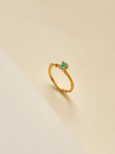 Anillo Solitario Esmeralda talla 5