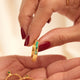 Anillo Canoa Esmeralda Talla 8