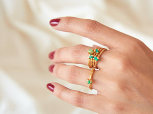 Anillo Solitario Esmeralda talla 5