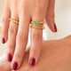 Anillo Canoa Esmeralda Talla 6