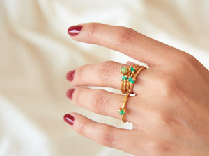 Anillo Solitario Esmeralda talla 5