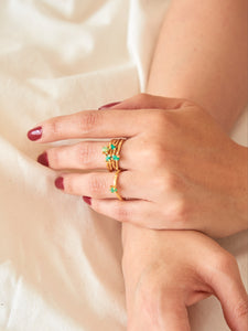 Anillo Solitario Esmeralda talla 5