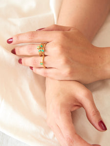 Anillo Solitario Esmeralda talla 5