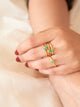 Anillo Solitario Esmeralda talla 6