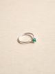 Anillo Solitario Esmeralda Plata Ley 950 talla 6