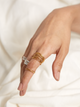 Anillo Doble Palo Pino Dorado Talla 8