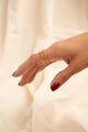 Anillo Doble Palo Pino Dorado Talla 8