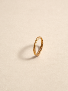 Anillo Doble Palo Pino Dorado Talla 8