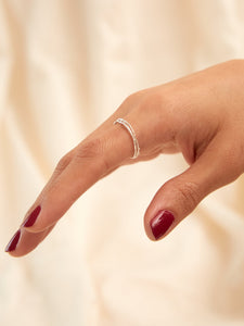 Anillo Doble Palo Pino Plata ley 950 Talla 7
