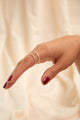 Anillo Doble Palo Pino Plata ley 950 Talla 7