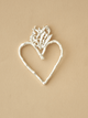 Aretes Corazón Rama Pino Baño Plata