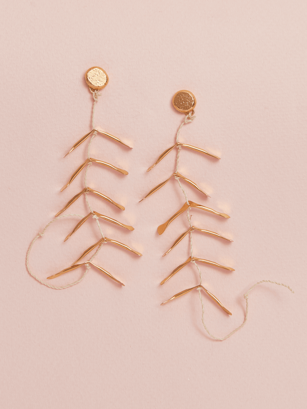 Aretes Espiga Poste del Mundo Dorado