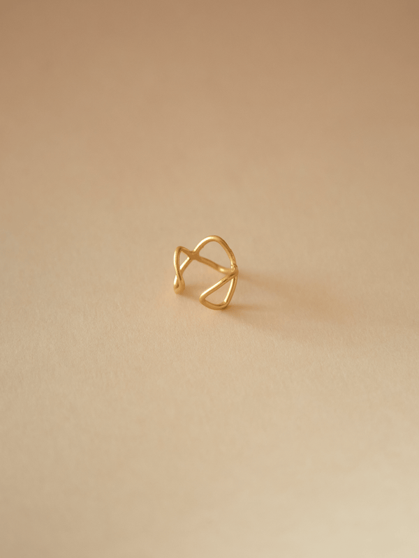 Earcuff Atarraya Pequeño Dorado