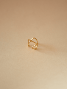 Earcuff Atarraya Pequeño Dorado