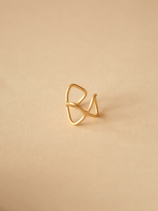 Earcuff Atarraya Pequeño Dorado