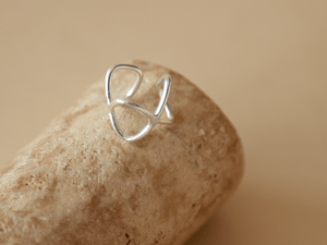 Earcuff Atarraya Pequeño Plateado