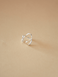 Earcuff Atarraya Pequeño Plateado