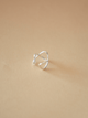 Earcuff Atarraya Pequeño Plateado