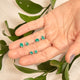 Aretes Esmeralda Chivor en bruto Plata ley 950