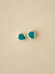 Aretes Vetas Esmeralda en bruto Plata ley 950