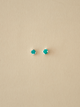 Aretes Vetas Mini Esmeralda en bruto Plata ley 950