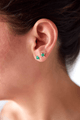 Aretes Esmeralda Pulidas - Plata Ley 950