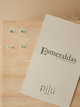 Aretes Esmeralda pulidas Mini - Plata ley 950