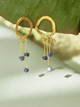 Aretes Maxi Ovalo Dorados Popurrí - Lluvia de plata