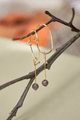 Aretes Candongas Gancho Doradas Popurrí Ágata Tierra