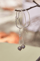 Aretes Candongas Gancho Plata ley 950 Popurrí Ágata Tierra