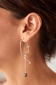 Aretes Candongas Gancho Plata ley 950 Popurrí Ágata Tierra