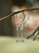 Aretes Gancho Plata Ley 950 Popurri Agata Gris Dona