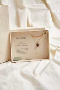 Collar Gota Amatista Pequeño
