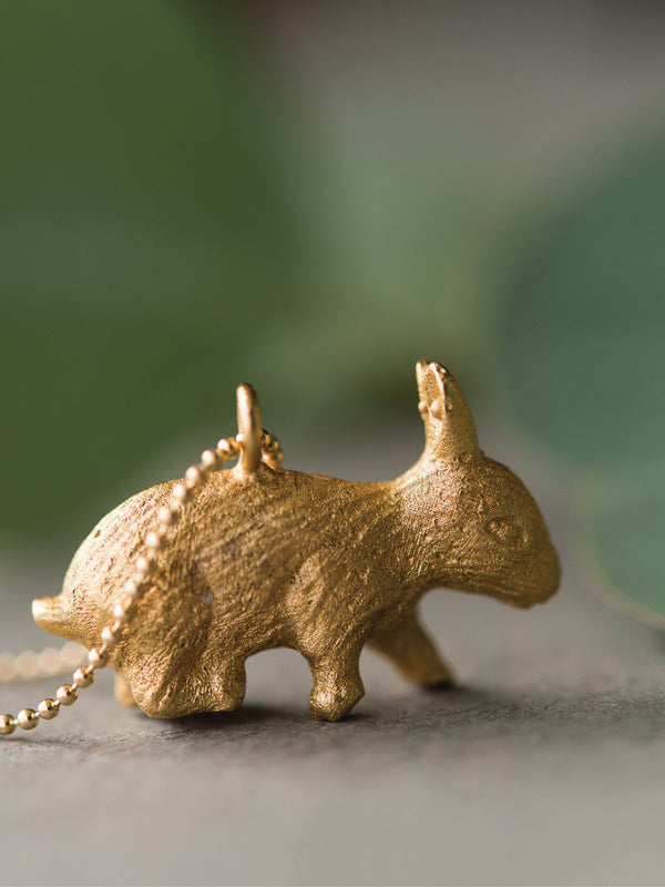 Collar Conejo Dorado