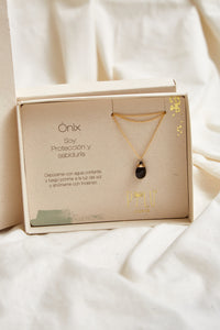 Collar Ónix Gota Plana