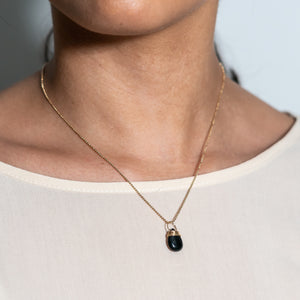 Collar Ónix Gota Plana
