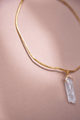 Chocker Dorado Popurri Cuarzo Cristal Largo