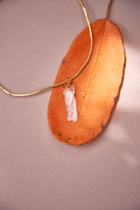 Chocker Dorado Popurri Cuarzo Cristal Largo