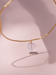 Chocker Dorado Popurrí Cuarzo Cristal Cuadrado