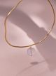 Chocker Dorado Popurrí Cuarzo Cristal Cuadrado